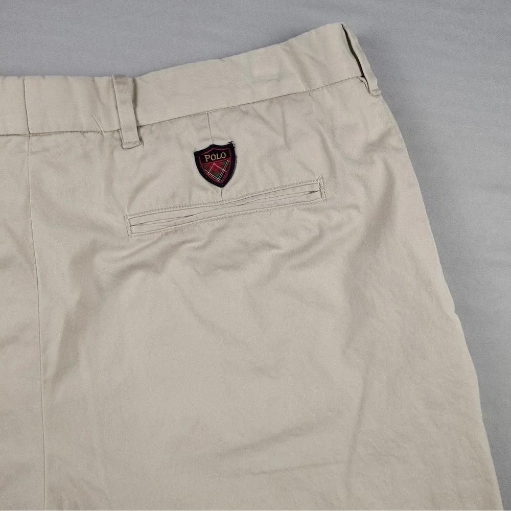 Polo Golf Ralph Lauren Shorts Mens 32 Beige Stretch Chino Golf Classic Fit Crest